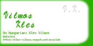 vilmos kles business card